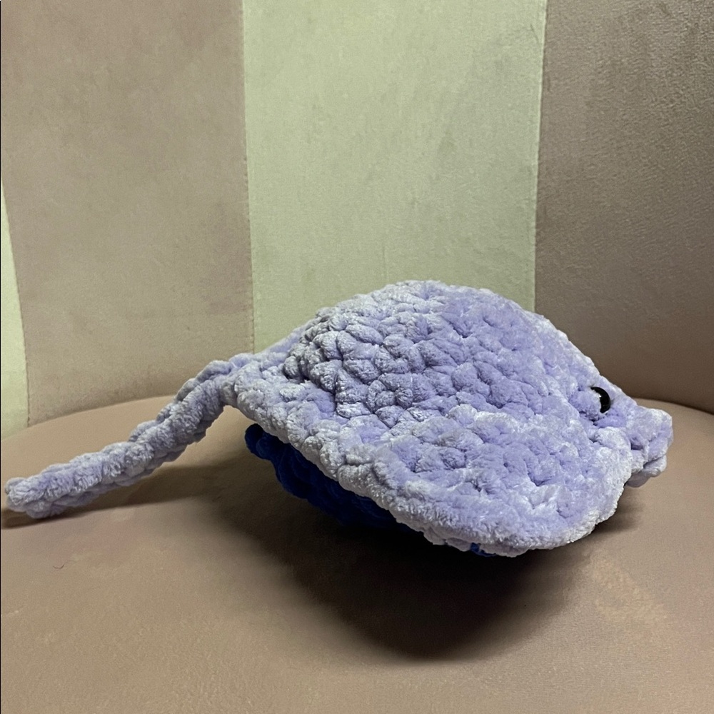 Purple and Blue Plush Stingray - Picture 3 of 4